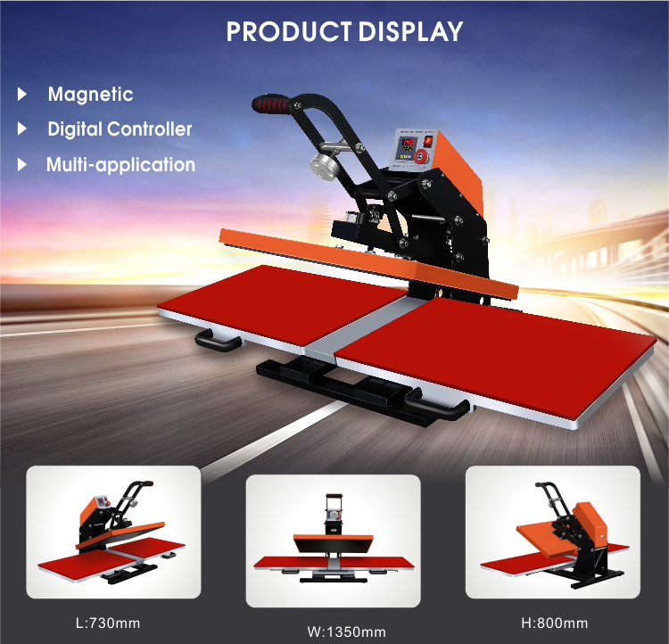 Home Use Double Position T-shirt Sublimation Auto Open Heat Press Machine